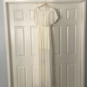 Show me your Mumu off the shoulder long flowy dress